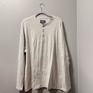 Berkley Jensen long sleeve shirt light grey heather 3x new no tag